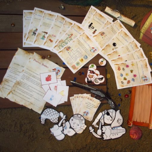 A Treasure Hunt - product pirate and mermaid games, art and craft